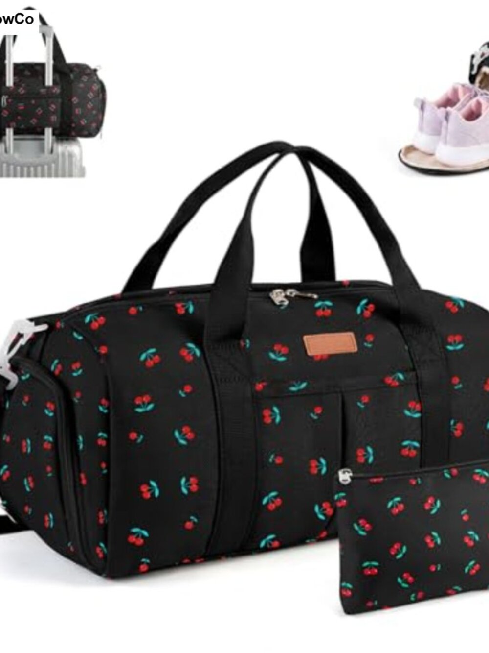 Corduroy Duffle Bag 30L Gym Dance Travel Weekender Shoe Compartment